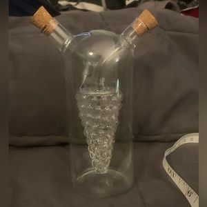 All-in-One Oil & Vinegar Cruet Dispenser Bottle with Grape Cluster.